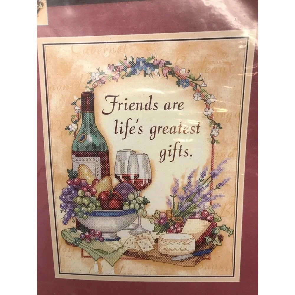 NIP Creative Accents 7978 Friends are Life's Greatest Gifts Stamped Cross Stitch